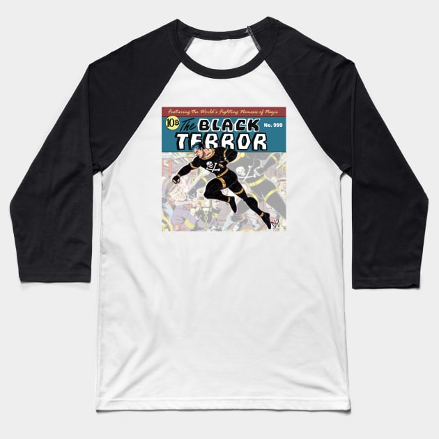 The Black Terror Baseball T-Shirt by Doc Multiverse Designs